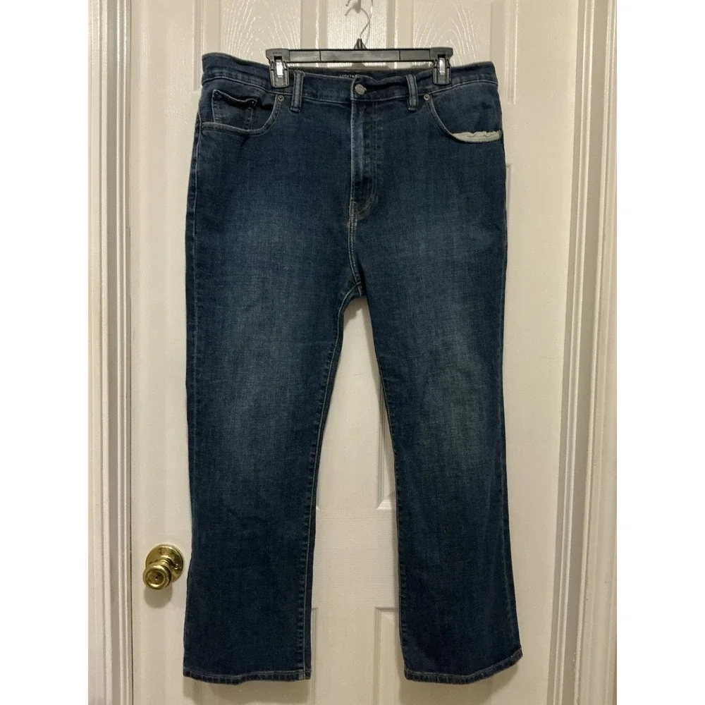 Lucky Brand 181 Relaxed Straight Jeans Mens Size 40X30 Blue‎ Medium Wash Denim